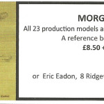60. Morgan 3 Wheelers 1909 - 1952